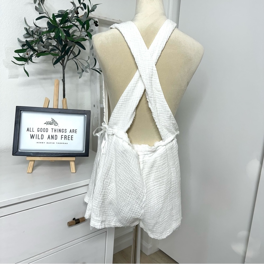 Spiritual Gangster White Gauze Romper Size Small - Picture 13 of 14